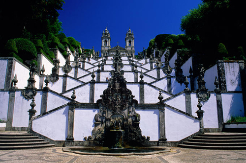 Baroque staircase of religious sanctuary of Bom Jesus do Monte.